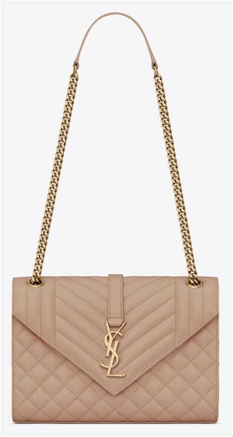 ysl medium envelope bag beige.